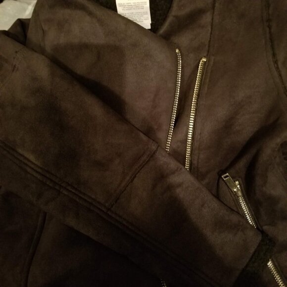 New Balance Revitalize Faux Suede Moto Jacket Sm - Picture 6 of 10